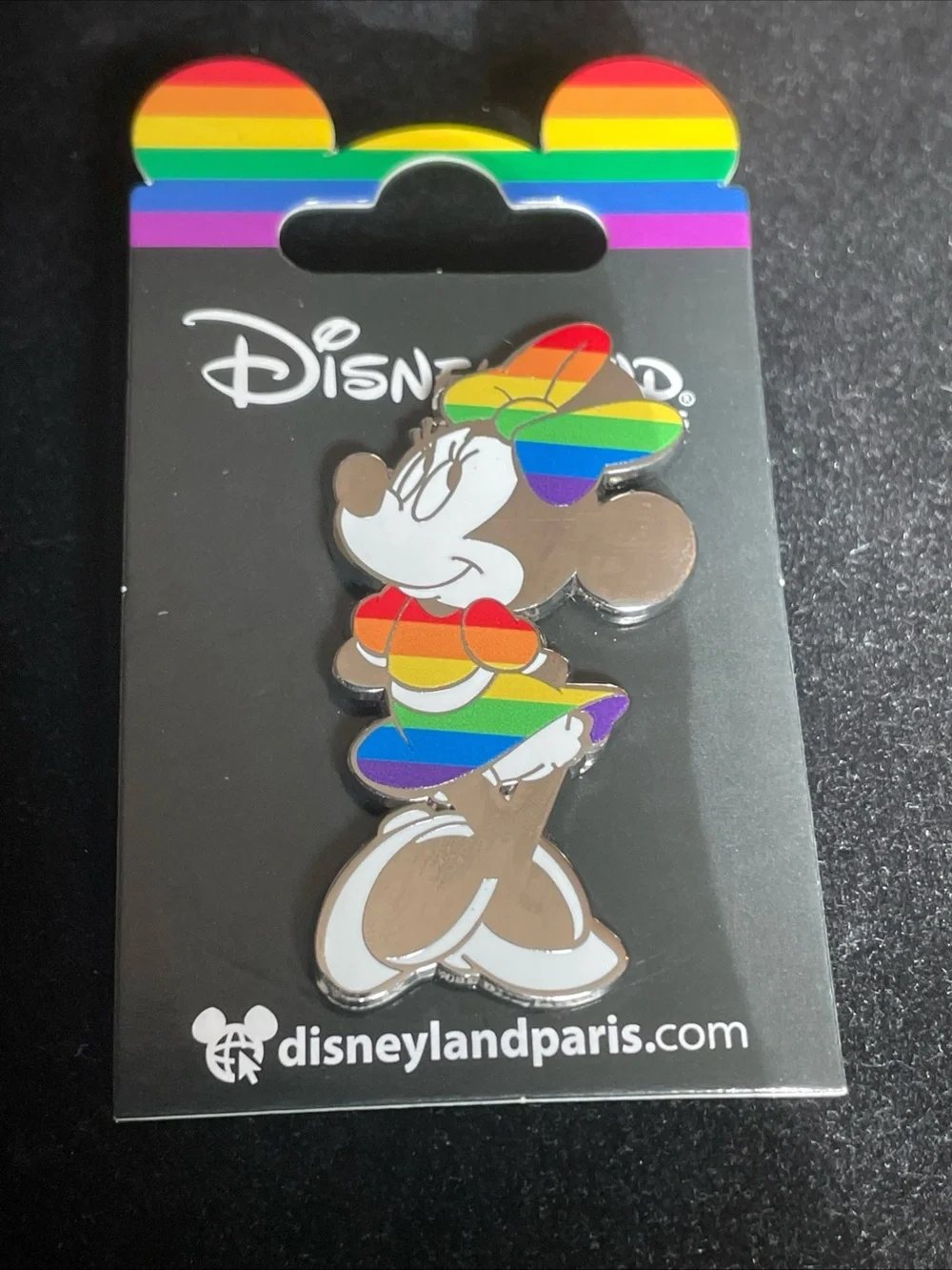 New Disney Rainbow Minnie Mouse Brooch - Multicolor